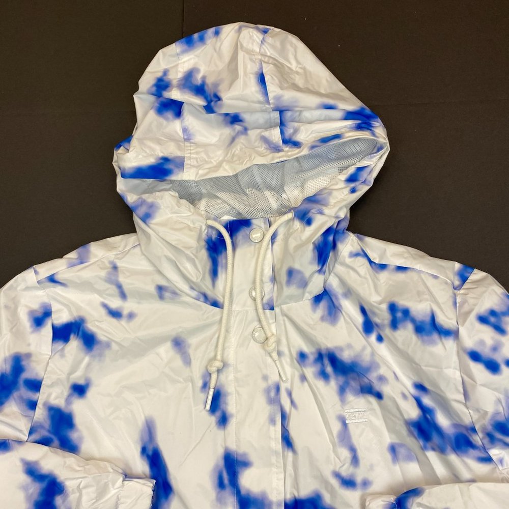 Women's Levi's Lightweight Retro Rain Slicker Jacket - Blue Tie Dye - L - Picture 2 of 7